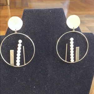 Pearl hoop earrings